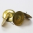 Kerzenteller mit Dorn in gold 6cm 4Stk