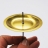 Kerzenteller mit Dorn in gold 7cm 4Stk