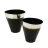 Vase schwarz-silber in zwei Größen 1Stk