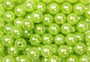 Perlen apfelgrün Ø010mm 115Stk