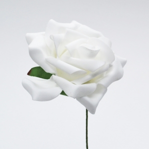 Foam-Rose weiß Ø10cm 8Stk
