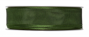 Satinband - Drahtkante grün 25mm x 25m