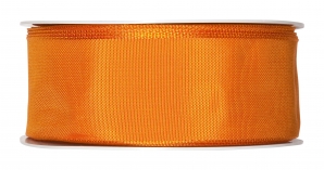 Satinband - Drahtkante orange 40mm x 25m