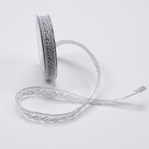 Spitzenband - silber 15mm10m