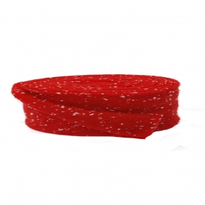 Wollband Konfetti  Lehner Wolle rot 7,5cm5m 1Stk