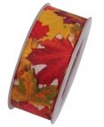 Fotodruckband Herbstband Bunte Blätter 40mm15m