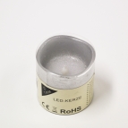 LED-Kerze aus Wachs Batteriebetrieb silber 7cm