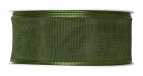 Satinband - Drahtkante grün 40mm x 25m