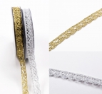 Spitzenband - gold oder silber 15mm10m