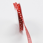Weihnachtsband Sterne rot 10mm20m