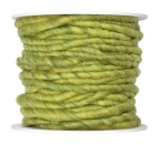 Wollschnur Wollband grün meliert 5mm10m