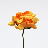 Foam-Rose gelb Ø7,5cm 18Stk