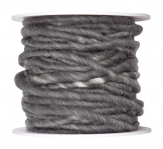 Wollschnur Wollband grau 5mm10m